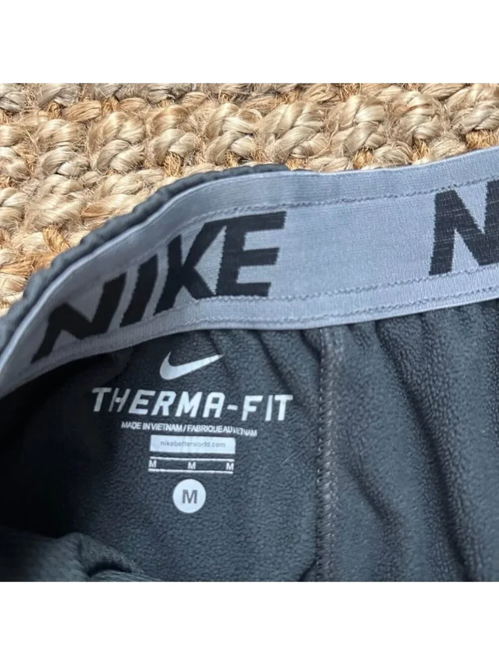 Nike Therma-Fit Medium Open Hem Sweat Pants Joggers Black 646676-060
